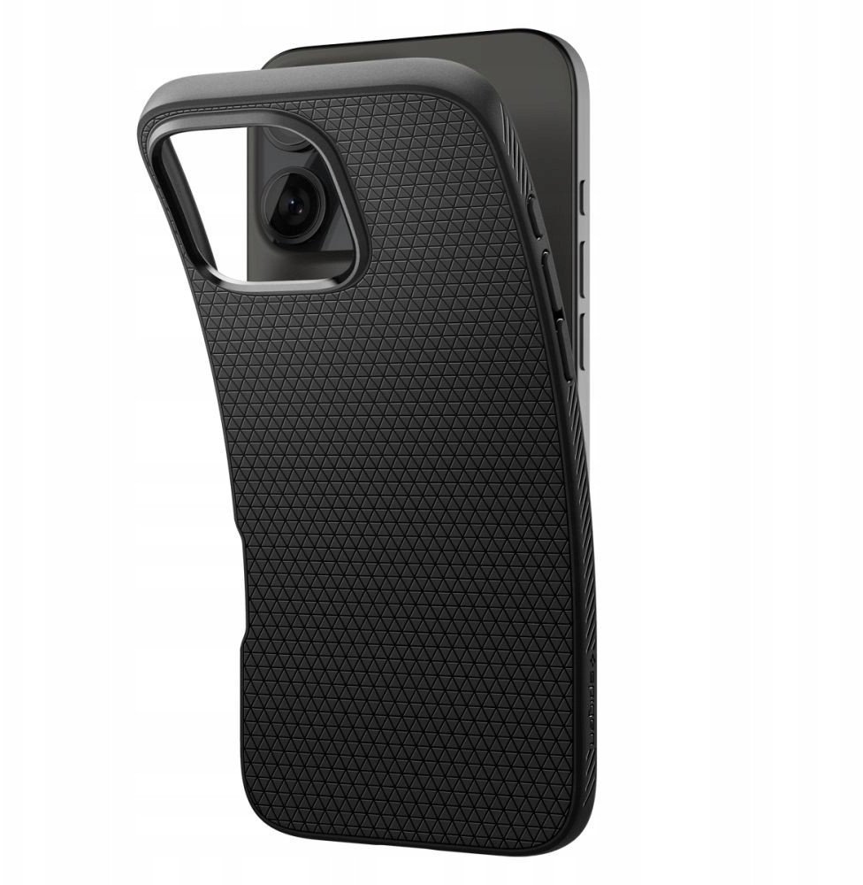 Маска за телефон Spigen Liquid Air за iPhone 17 Pro, мат, црна