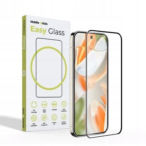 Mbrojtës ekrani Mobile Origin EasyGlass për Google Pixel 9 Pro Pixel 9, xham 9H, transparent