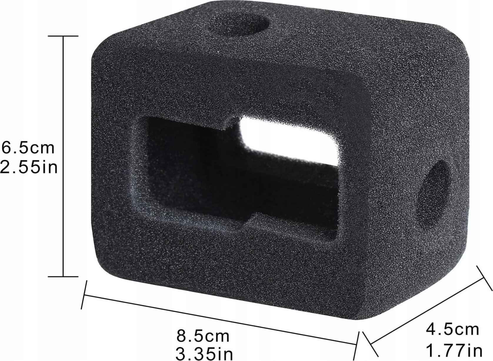 Kornizë montuese XREC Frame Housing për GoPro Hero 5 4 Session, plastike, e zezë