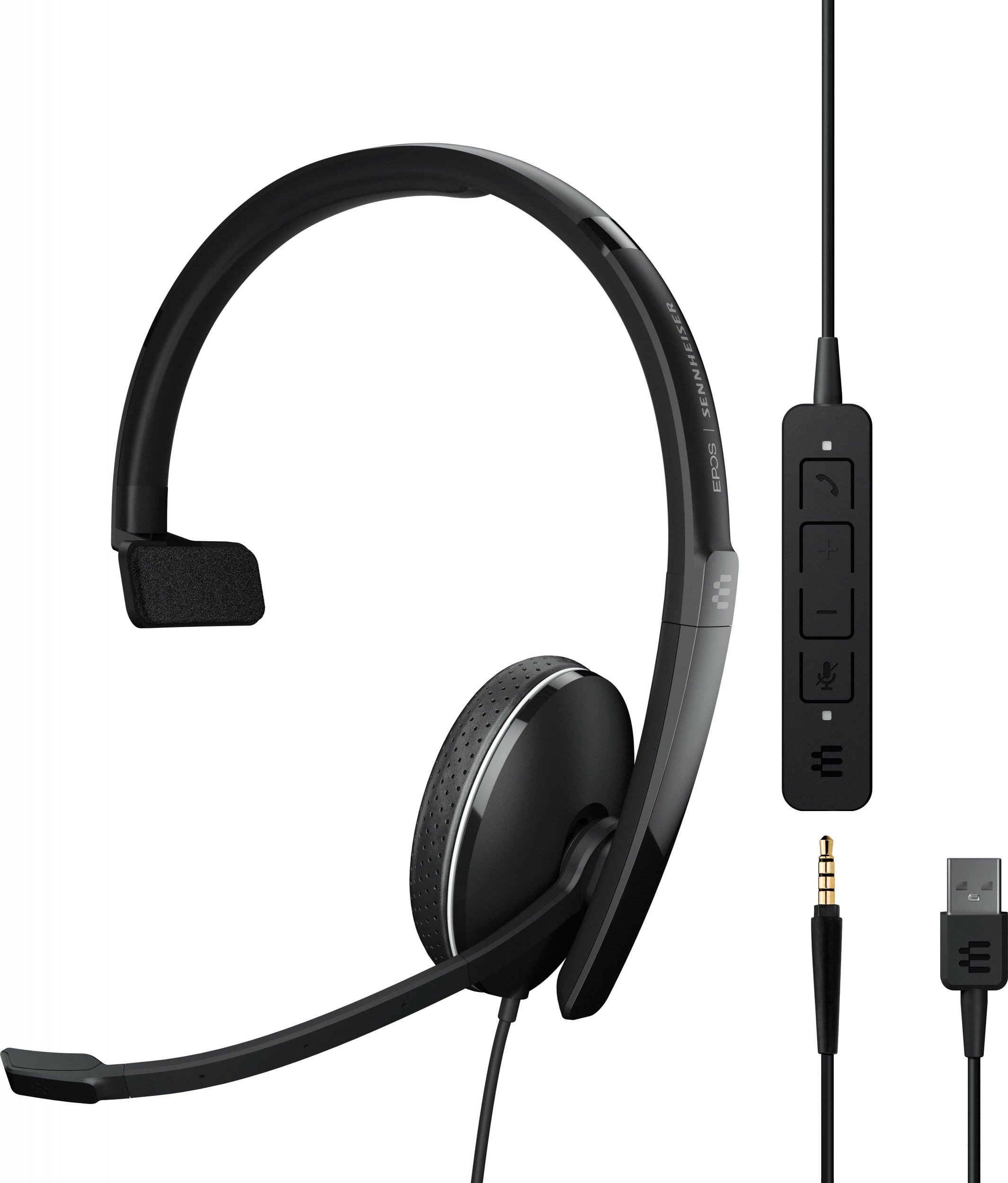 Kufje Epos Adapt 135 II, me mikrofon, USB C dhe 3.5mm, të zeza