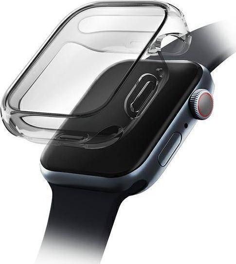 Mbulesë mbrojtëse Uniq Garde për Apple Watch Series 7 45mm, gri e tymosur