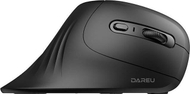 Maus pa tela DAREU, Bluetooth 2.4G, ergonomik vertikal, me klikim të qetë, i zi