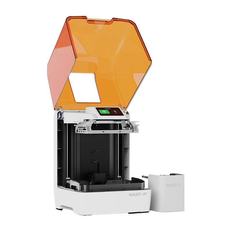 Printer 3D resin Creality HALOT-X1 Combo, ekran me prekje, volum printimi mesatar, portokalli e bardhë 4