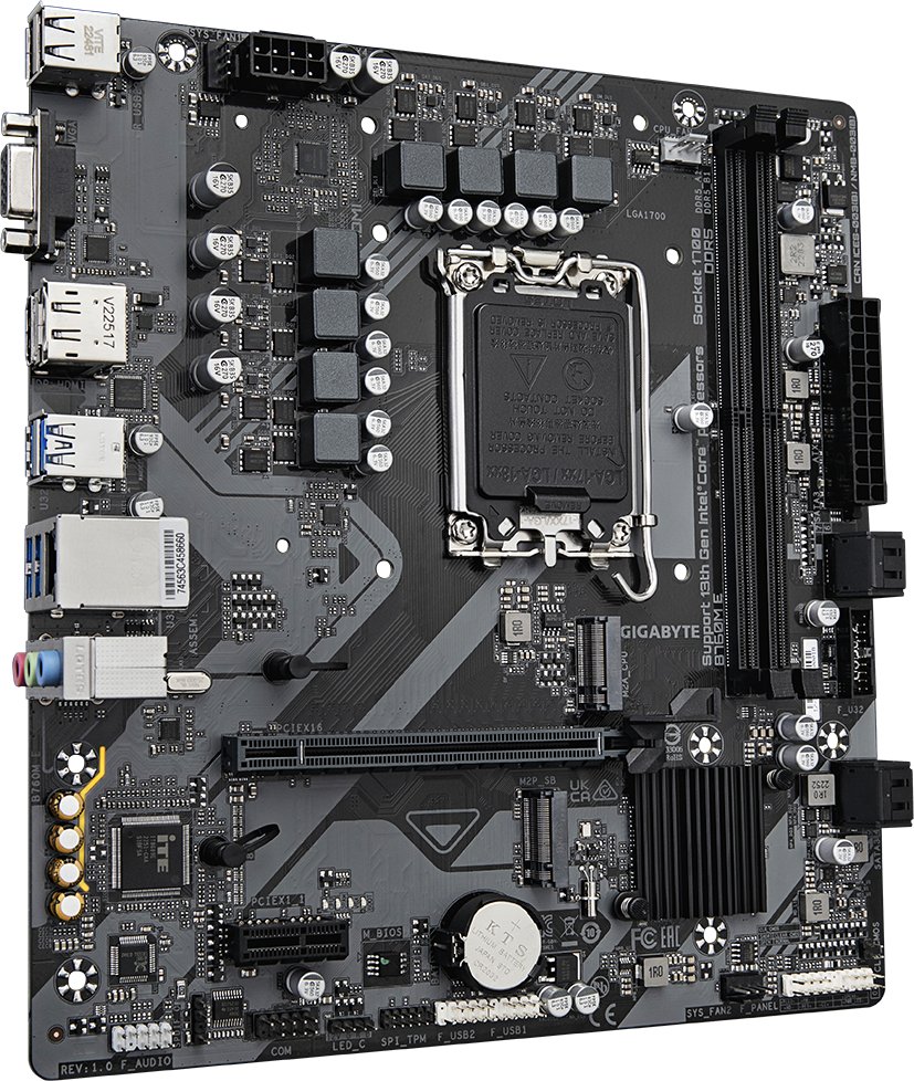 Pllakë amë Gigabyte B760M E, DDR5, Micro ATX, 1 GbE LAN