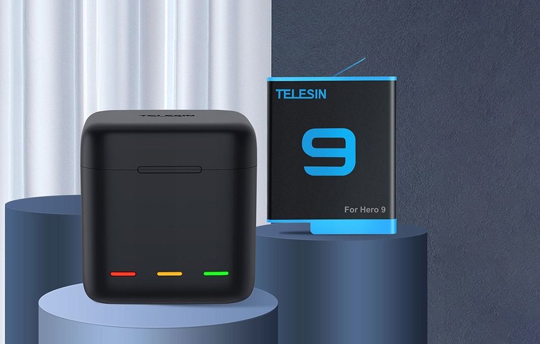PowerBank Telesin, 2x bateri e rikarikueshme për Gopro Hero 9
