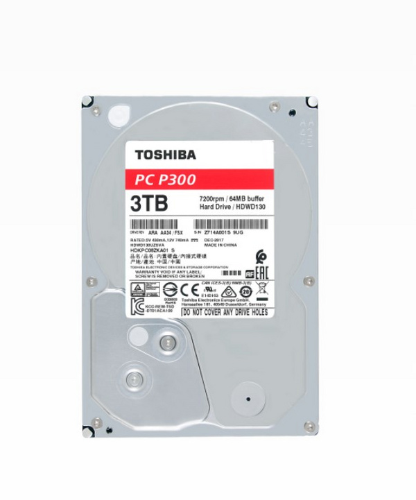 Hard Disk Toshiba P300, 2TB, 3.5", 5400RPM, 128MB Cache