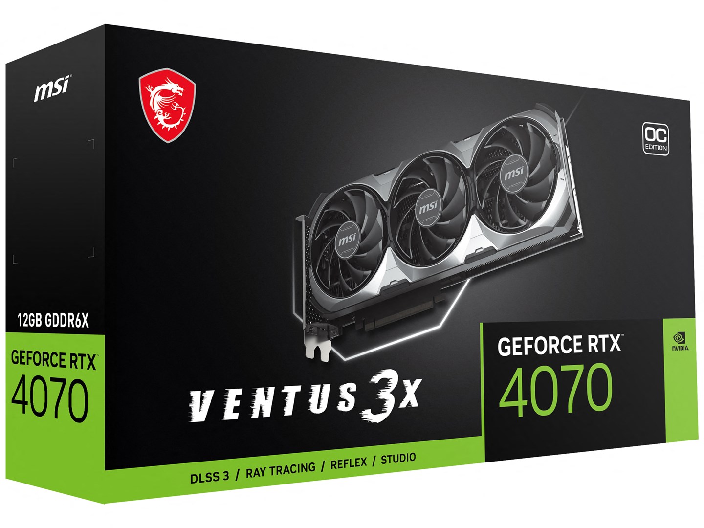 Kartelë grafike MSI GeForce RTX 4070 VENTUS 3X 12G OC GDDR6X DLSS 3