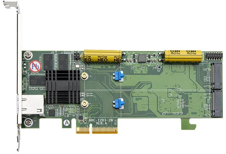 Adapter RAID Areca ARC-1203-2N, PCIe 2.0 x4, 2x M.2 NVMe, i zi