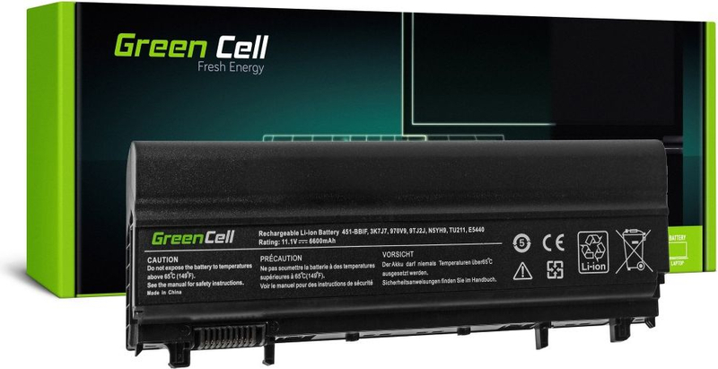 Bateri Green Cell VV0NF N5YH9 për Dell Latitude E5440 E5540 P44G, 6600 mAh