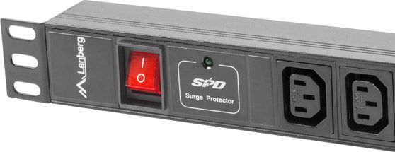 Shirit energjie rack Lanberg PDU-08I-0200-C20-BK, 19" 1U, 8x IEC C13, 2m, i zi