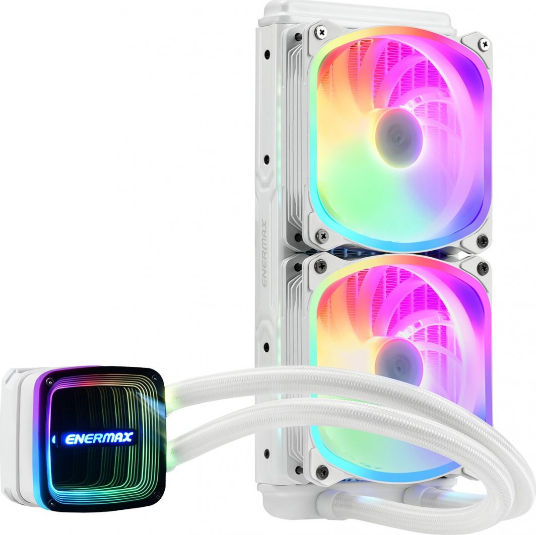 Ладилник за вода за процесор Enermax AquaFusion ADV 240, 240 mm, RGB, бел