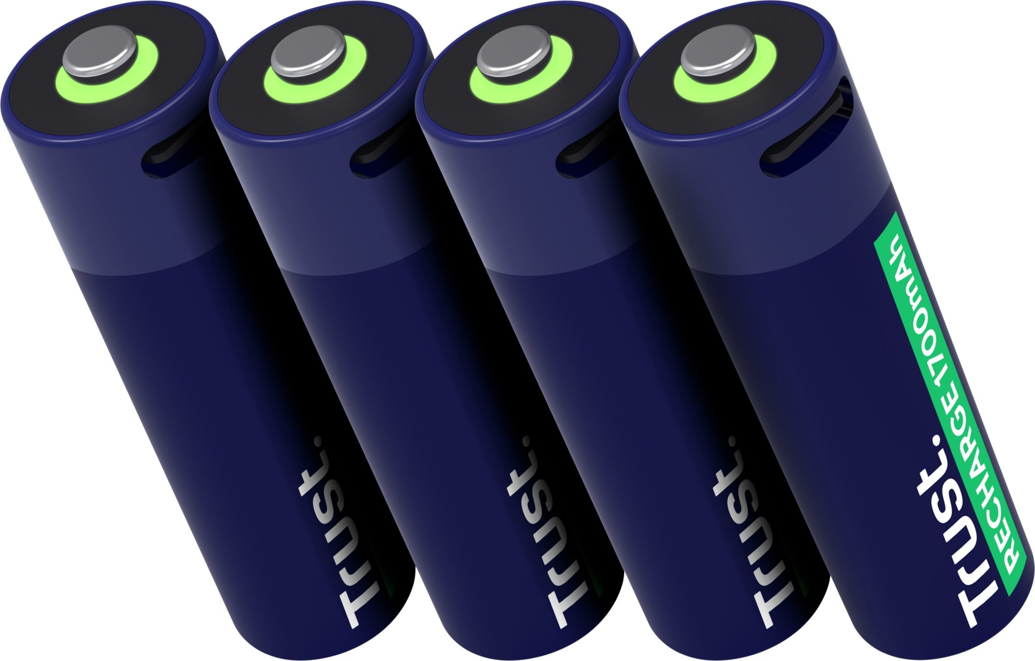 Полначливи батерии Trust 25631 AA, USB C, домашно пакување