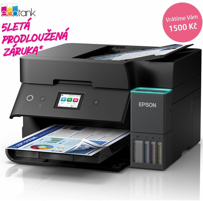 Printer multifunksional Epson EcoTank L6390, A4, Wi-Fi, me ADF dhe duplex, i zi