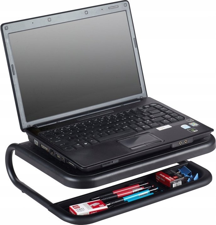 Mbajtëse monitori Q-CONNECT, 38x29.5 cm, e rregullueshme, e zezë