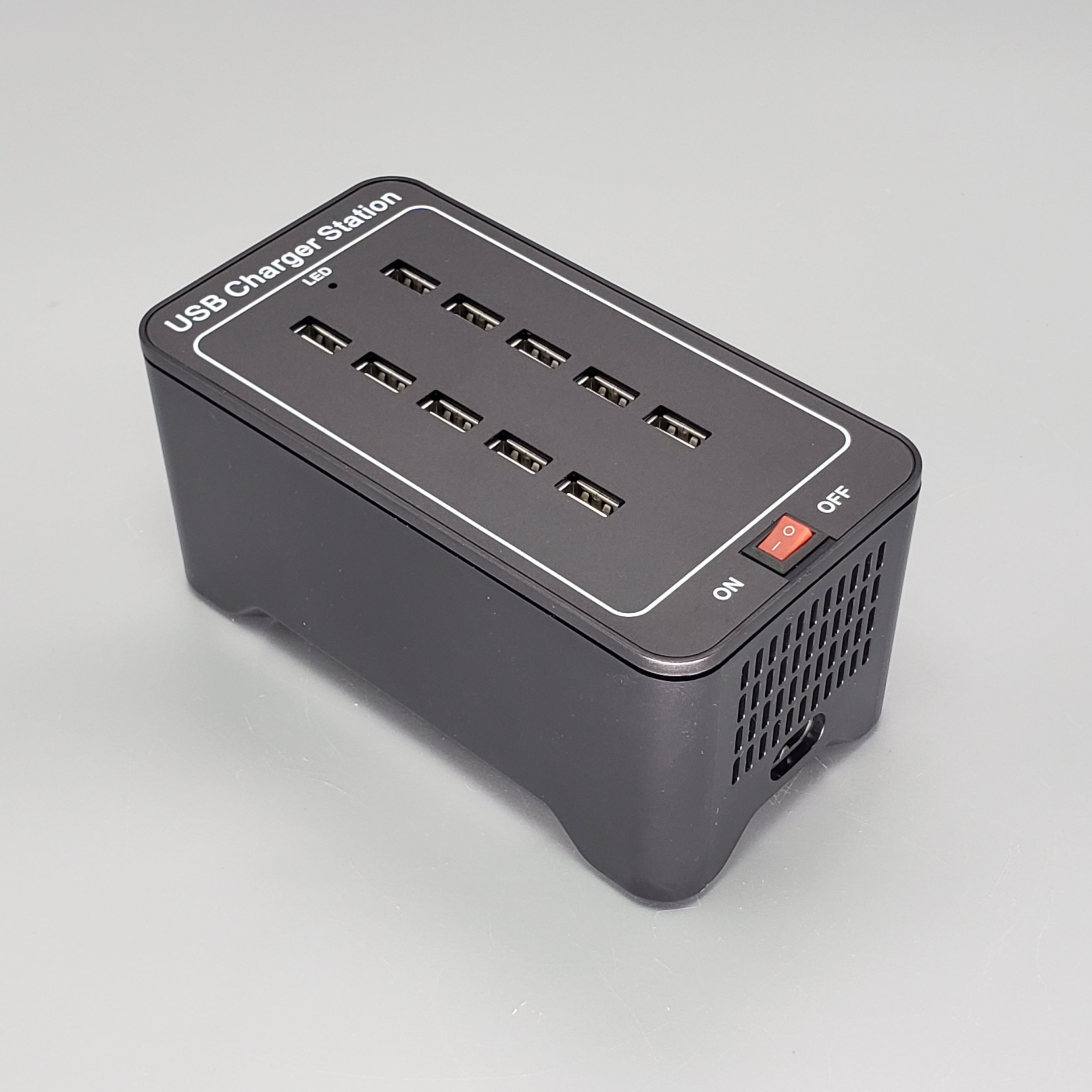 Karikues USB për menu LED Securit MC-LD-MC10, multi karikues për 10 menu, i zi