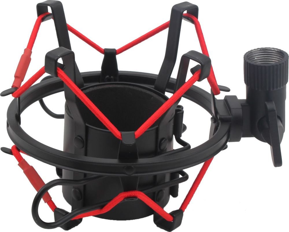 Mbajtëse mikrofoni Mozos SHM2 RED me pop filter PS PRO, diametër 48 54mm, e kuqe