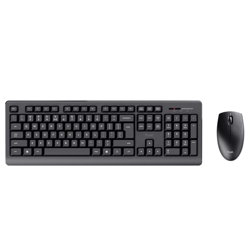 Set tastierë dhe maus Trust Primo Wireless, të zi