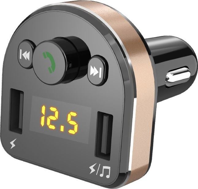 Karikues telefoni për makinë Dudao FM, 2x USB-A 3.4 A