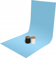 Sfond fotografik PVC GlareOne, 60 x 130 cm, i kaltër