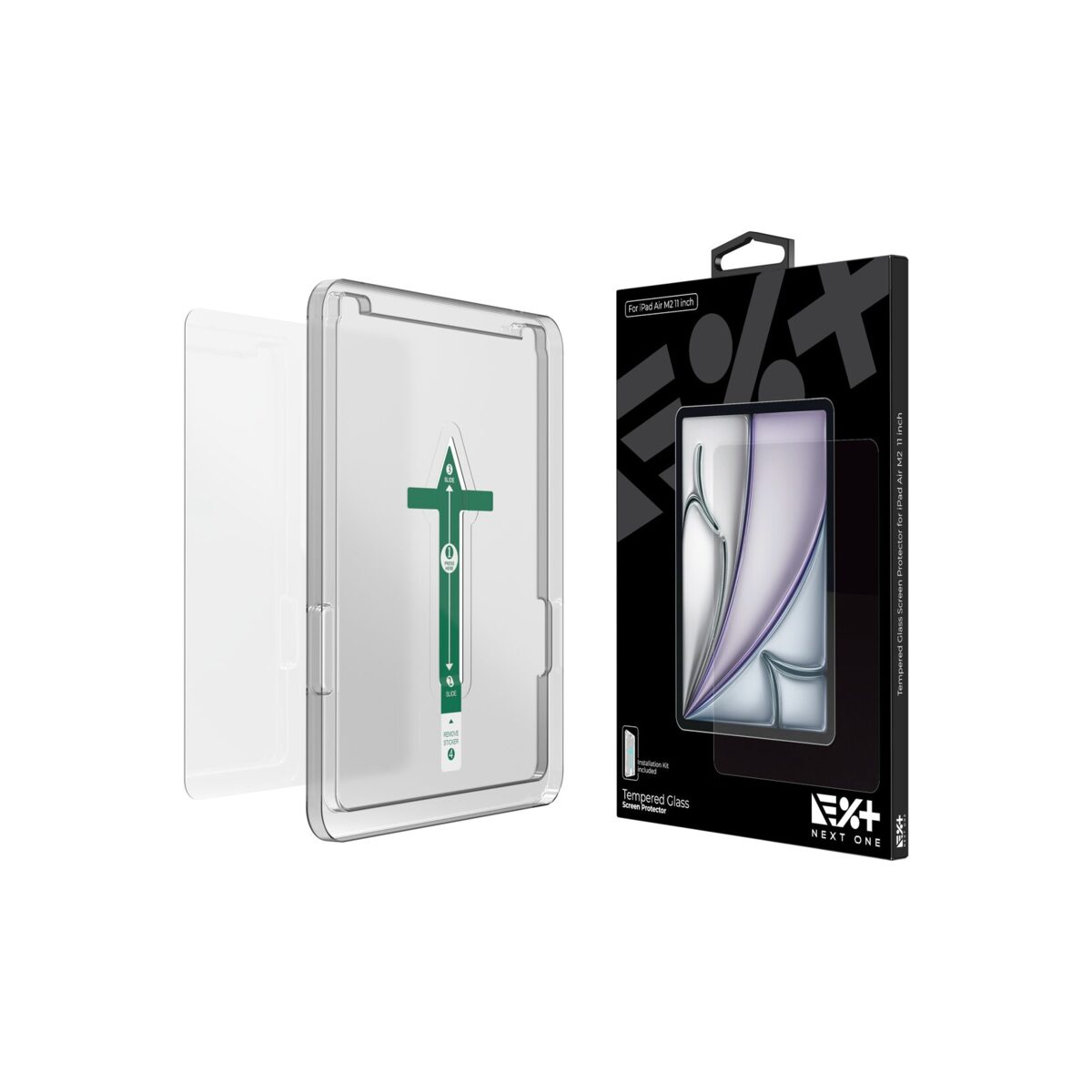 Xham mbrojtës Next One për iPad Air 11" M2, 0.33mm, fortësi 9H, transparent