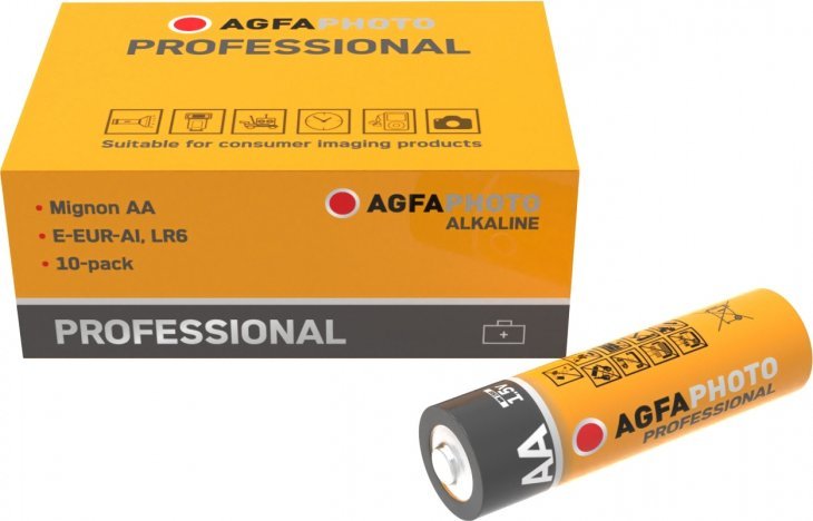Bateri AgfaPhoto Professional 110-853482 AA, alkaline 1.5V, paketim 10 copë