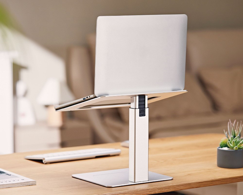 Stendë laptopi Gembird NBS D1 02, deri 15.6", alumin, argjendtë