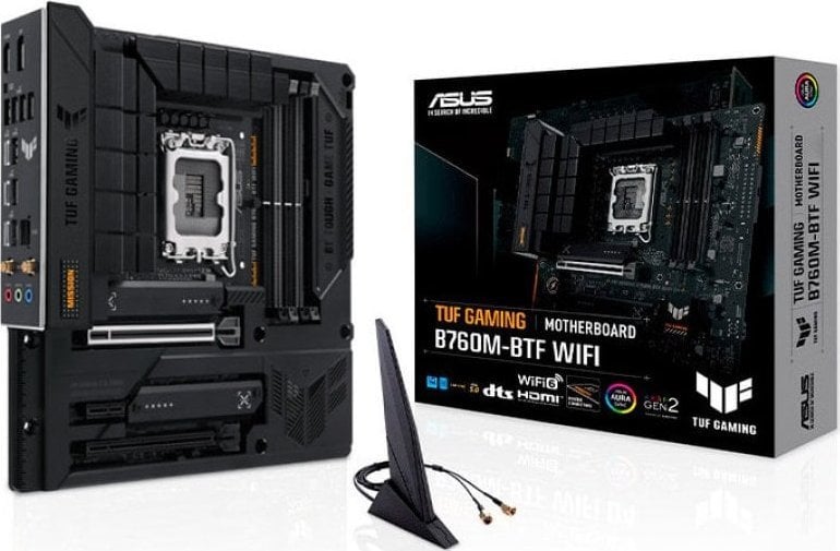 Pllakë amë Asus TUF GAMING B760M-BTF WIFI, e zezë