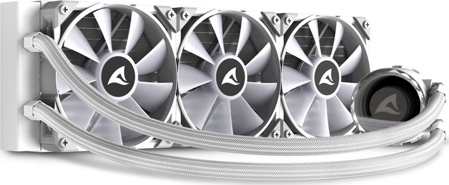 Ftohës uji për CPU Sharkoon S90 RGB, radiator 360mm, ARGB, i bardhë