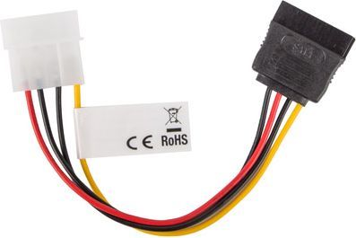 Кабел LANBERG Molex 4-пин SATA 15-пин 15 cm (CA-HDSA-10CU-0015)