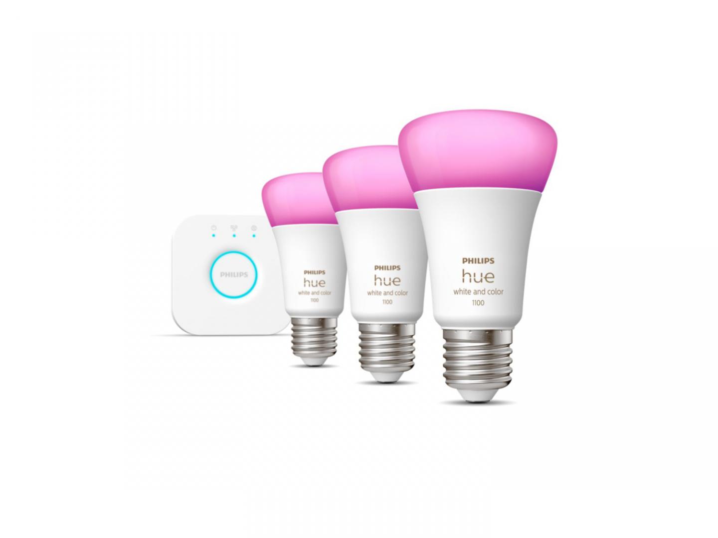Set ndriçimi Philips Hue Lighting Kit, LED E27 9W, RGBW, i bardhë