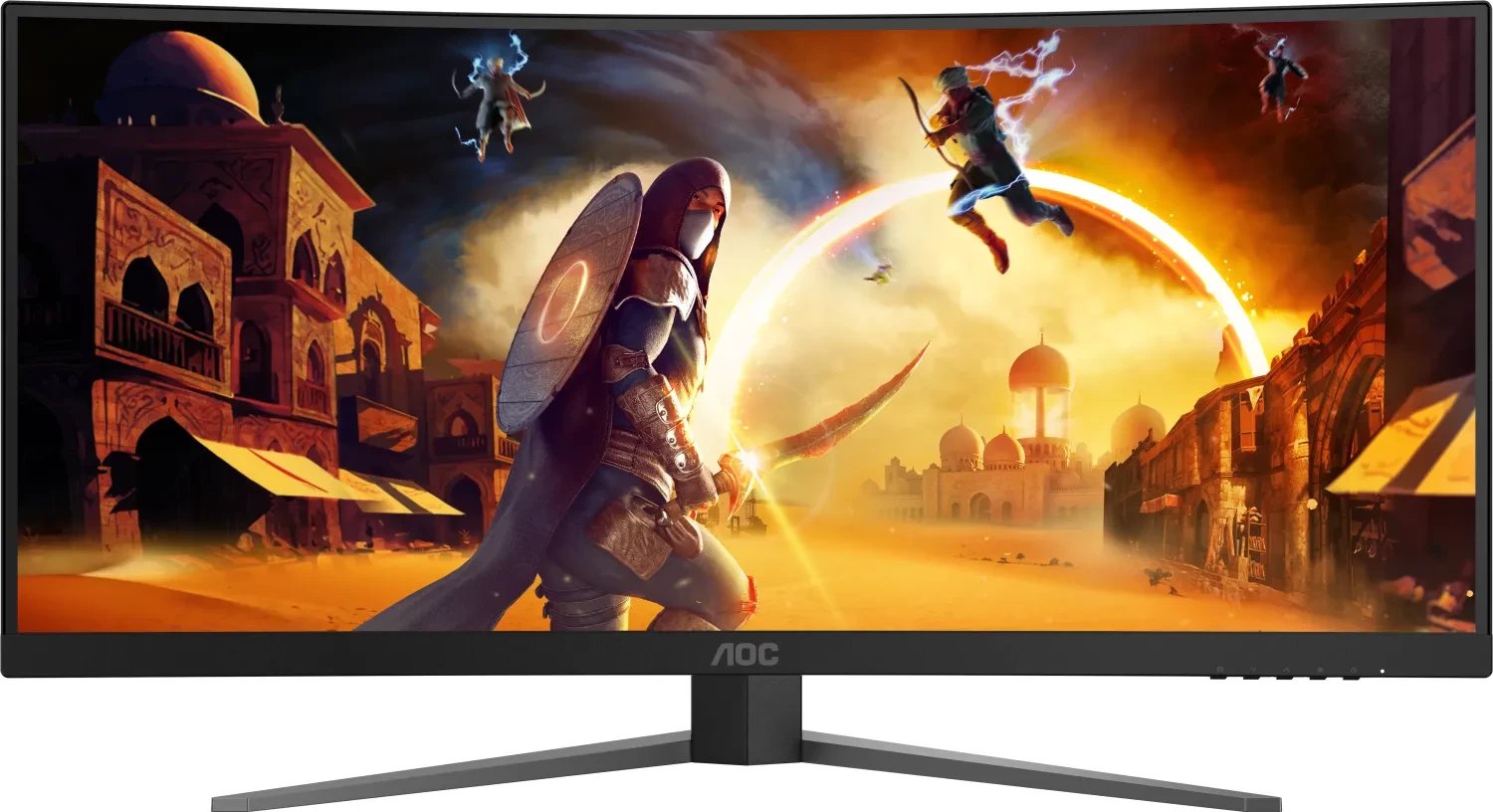 Monitor gaming AOC CU34G4, 34", Wide Quad HD, i lakuar, i zi
