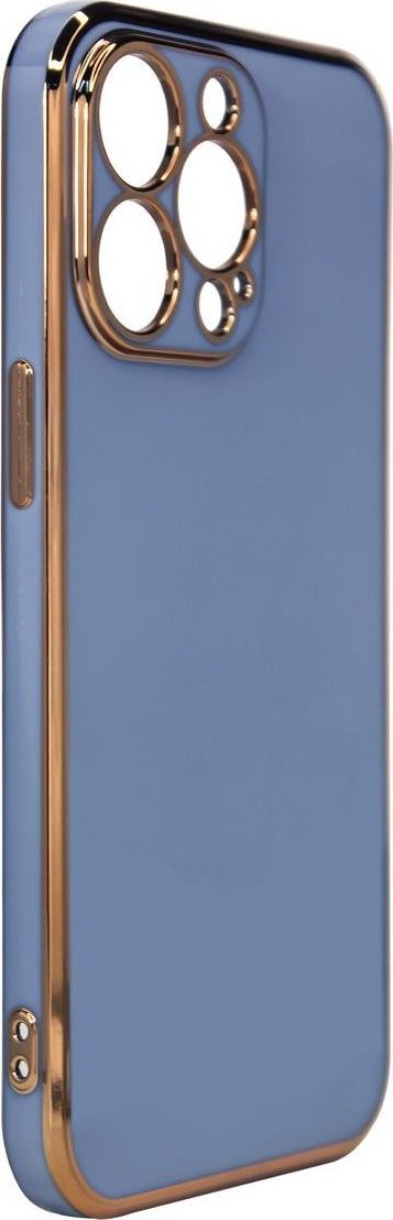 Mbrojtëse telefoni Hurtel Lighting Color, për Samsung Galaxy A73 5G, silikon gel, kornizë ari, blu