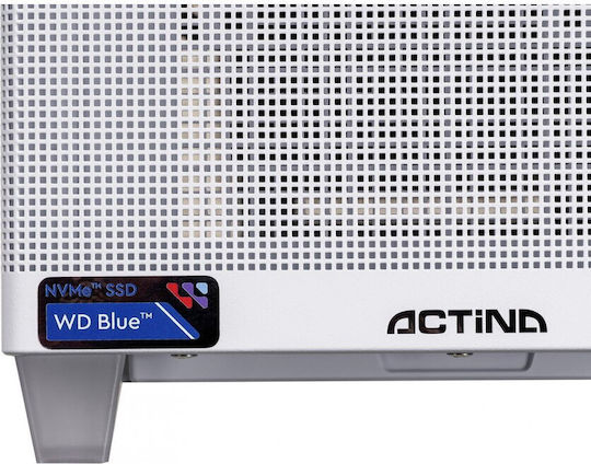 Kompjuter gaming Actina Ryzen 7 8700F, 32GB DDR5, 1TB SSD, Radeon RX 9070 XT, i bardhë