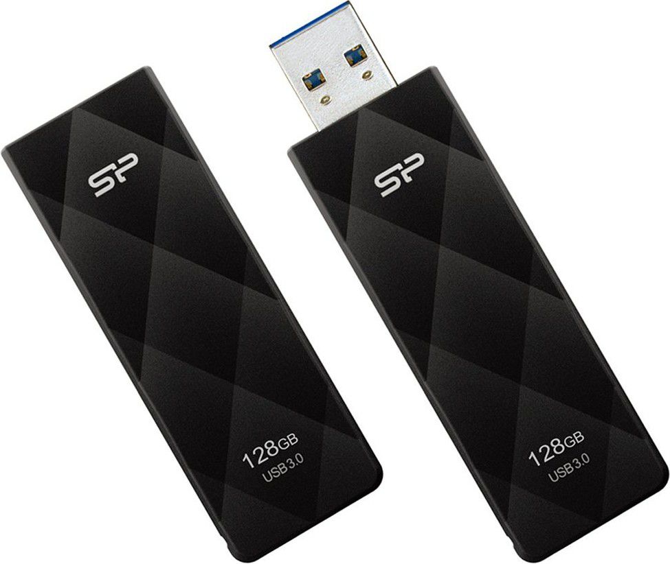 USB флеш Silicon Power Blaze B20, 128GB, USB 2.0, црна
