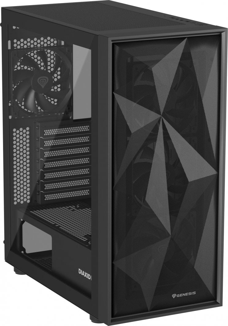 Kasë Genesis Diaxid 605F, e zezë, Midi Tower