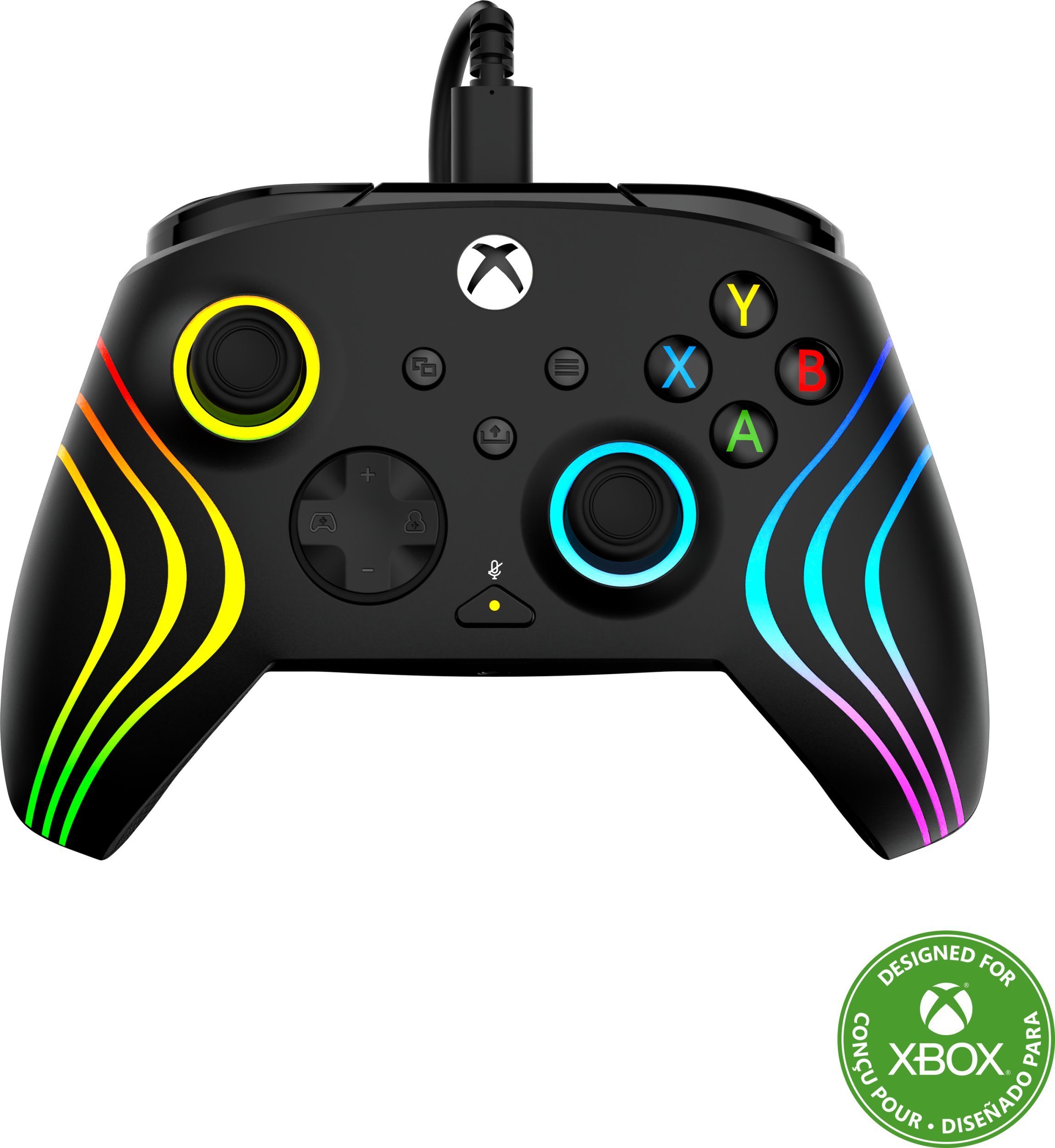 Gamepad Afterglow Wave Wired Controller, me kabllo, ndriçim LED, transparent