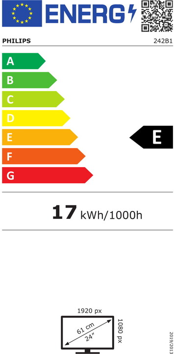 Monitor Philips 242B1, 24" LED, Full HD, i zi