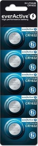 Bateri litiumi EverActive CR1632, 3V, set 5 copë