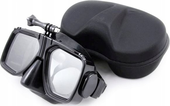 Maskë zhytjeje Scuba Xrec 3357, mbajtëse për GoPro HERO 11, e zezë