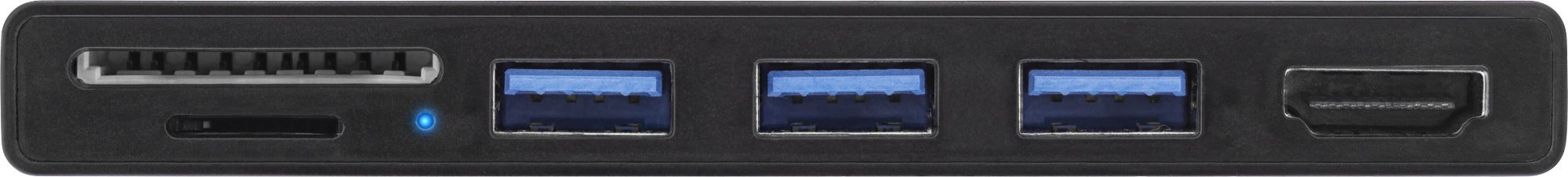 Docking station Inline MultiHub, USB 3.2 Gen1, Mini DisplayPort në HDMI, për Surface Pro, i zi