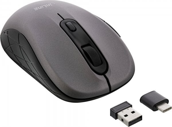 Maus InLine 3-in-1, wireless, Bluetooth, USB, i zi dhe i hirt