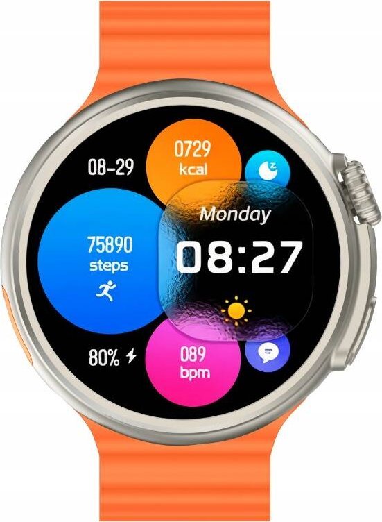 Orë inteligjente Yaxo Oxnard Lumen, Bluetooth, monitorim aktiviteti, portokalli