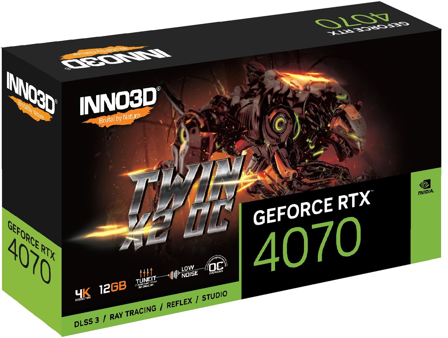 Kartelë grafike Inno3D GeForce RTX 4070 Twin X2 OC 12GB GDDR6X