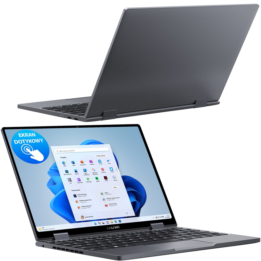 Laptop CHUWI MiniBook X 2023 K2 SR, 10.51", 12GB RAM, 512GB SSD, gri