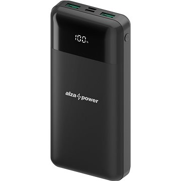 Power bankë AlzaPower Parade 20000mAh, Power Delivery 22.5W, 3 porta USB, e zezë