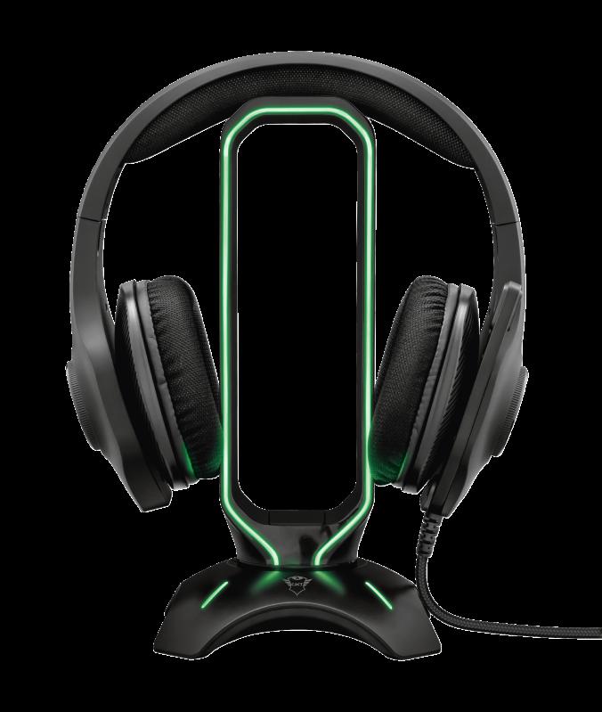 Qëndrim për kufje Trust GXT 265 Cintar, RGB, 2x USB, i zi 2