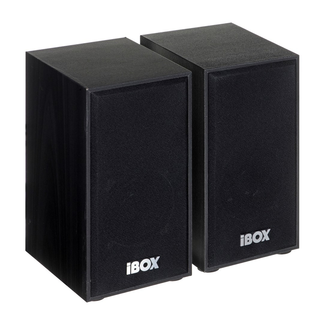 Bokse kompjuterike iBOX SP1, 2.0, me kabllo 3.5mm, të zeza