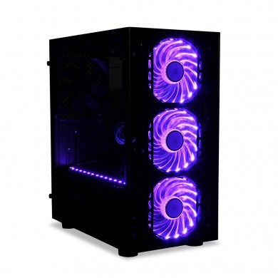Kutia kompjuterike iBOX Passion V4 OPV4, RGB, ATX, e zezë