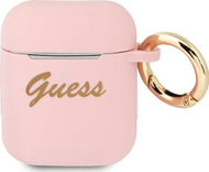 Mbulesë Guess GUA2SSSI për AirPods 1/2, silikon, rozë