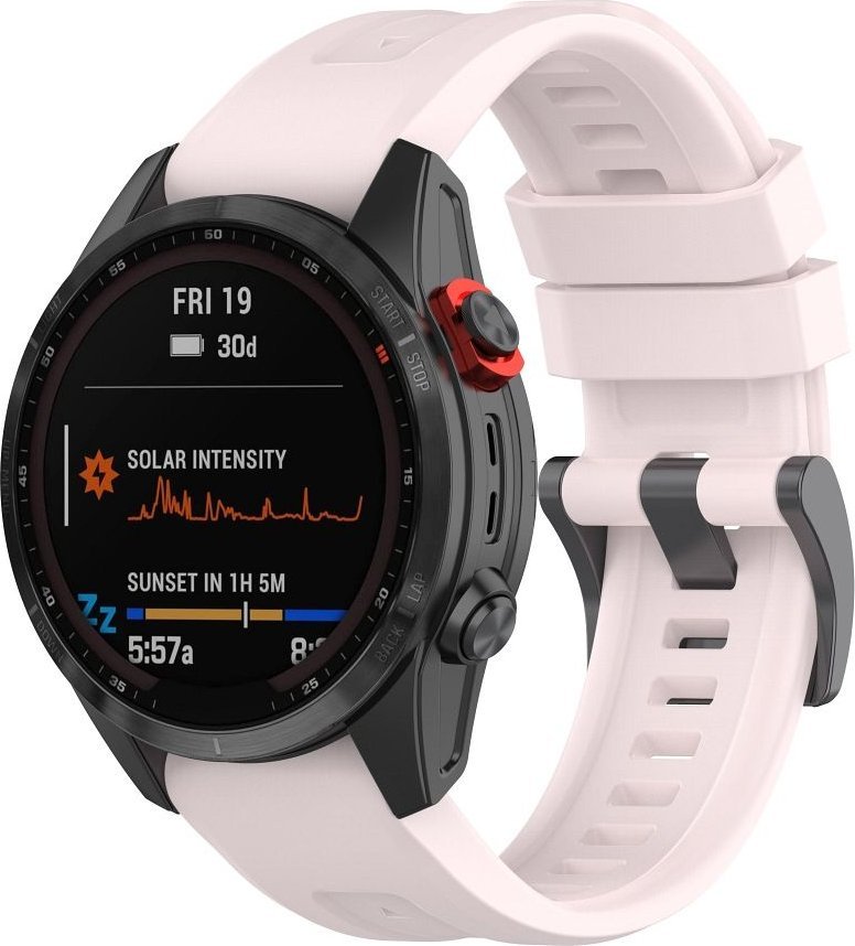 Rrip silikon për smartwatch Garmin Fenix 3 3HR 5X 6X 6X Pro 7X, 26 mm, rozë